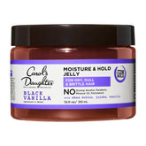 Gel hidratante de Carol's Daughter en envase, ofrece brillo y control del frizz.