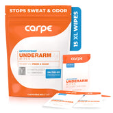 Carpe toallitas antiperspirante para uso diurno bajo axila, sensación seca.