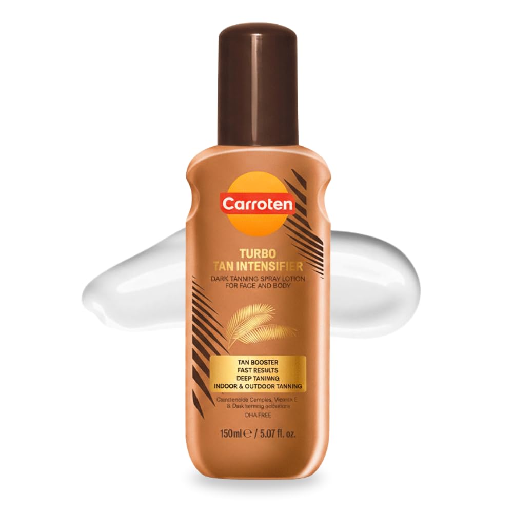 Carroten Intensificador Turbo de Bronceado: botella para aplicar y comenzar el proceso