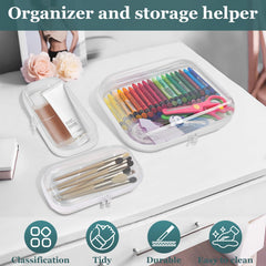 CarryEpic Clear Hard Shell medium front view ideal for cosmetics and toiletries.