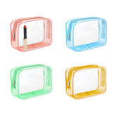 CarryEpic clear makeup bag pink with zipper for easy access during travel