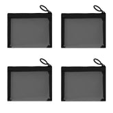 CarryEpic mini mesh pouch four-pack with see-through design for quick cosmetics access.
