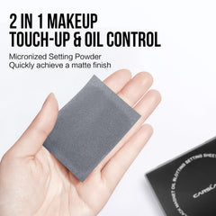 CARSLAN blotting sheets made from natural plant fibers absorb oil gently.