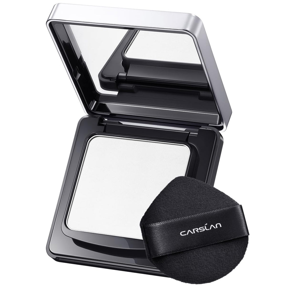 CARSLAN polvos compacto translúcido con espejo, ideal para retoques diarios.