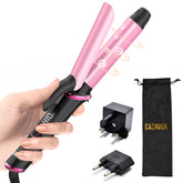 Casavok mini curling iron for travel in a compact carry case showing travel-friendly style capability