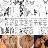 Casciybo black rose hummingbird tattoo for elegant body art