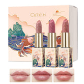Catkin lip balm color changing case showing the chic packaging and glow