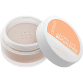 Catrice Under Eye Brightener Setting Powder compact closeup, warm nude shade for radiant under-eyes.
