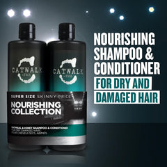 CATWALK by TIGI Oatmeal & Honey conditioner bottle for silky, manageable hair daily.