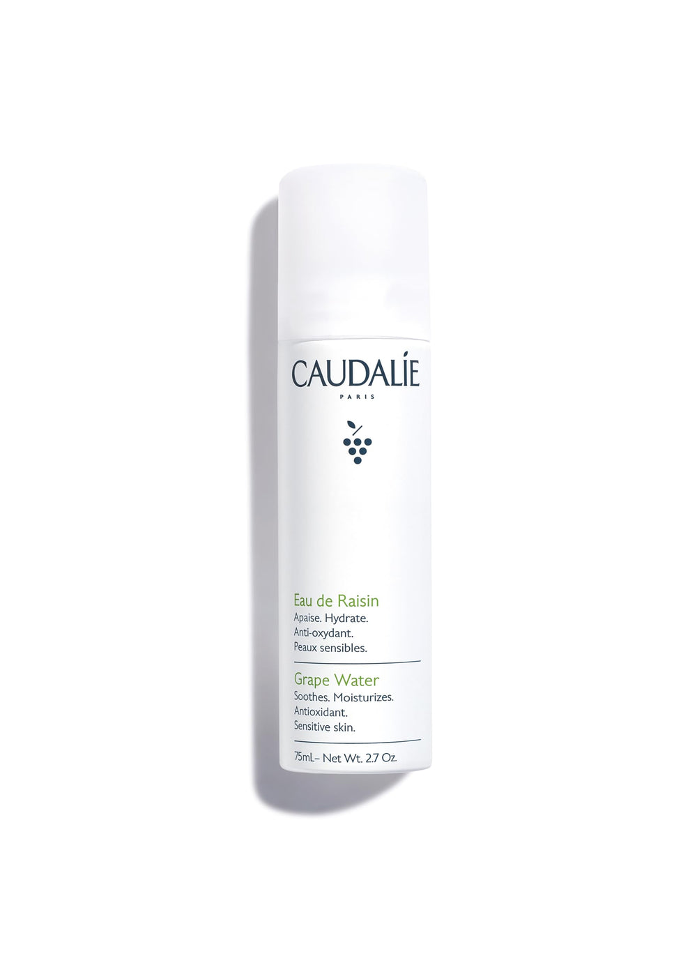 Caudalie agua de uva: neblina facial para hidratación ligera durante el viaje.