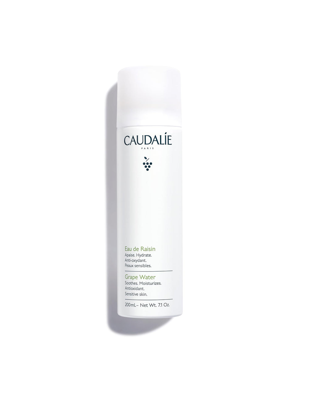Caudalie Grape Water Mist bottle delivering instant hydration and soothing refreshment.
