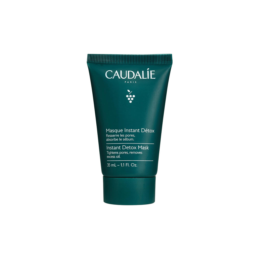 Caudalie mascarilla arcilla rosa, textura suave para poros más limpios.