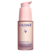Caudalie Resveratrol Lift serum bottle on vanity for daily use.