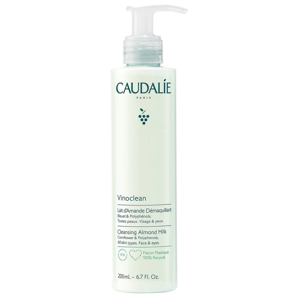 Caudalie Vinoclean bottle pour for gentle cleansing and soft skin.