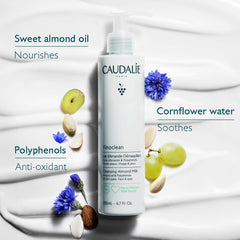 Ingredient graphic highlights jojoba oil and almond oil for comfort.
