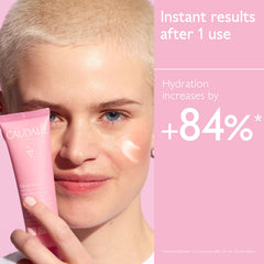 Caudalie VinoHydra gel moisturizer on hand demonstrates quick absorption
