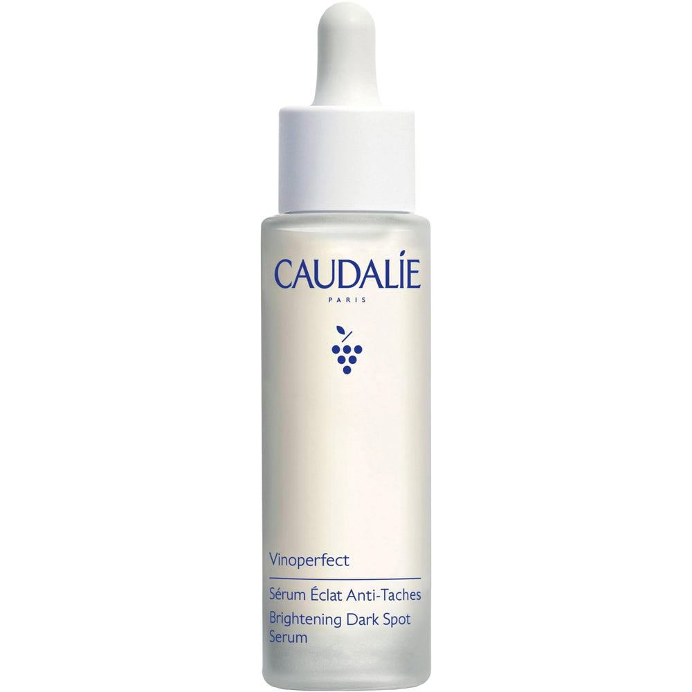Caudalie Vinoperfect bottle highlighting brightening serum for a more even complexion.