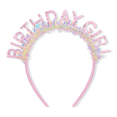 Cavetee corona rosa con brillos para cumpleaños de mujer, luz y glamour en cada foto