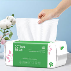 Cayxenful disposable face towel with soft 7.9x7.9 inch size for gentle cleansing.