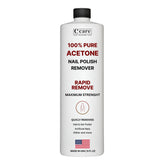 C CARE acetone remover bottle shown for fast polish removal on nails.