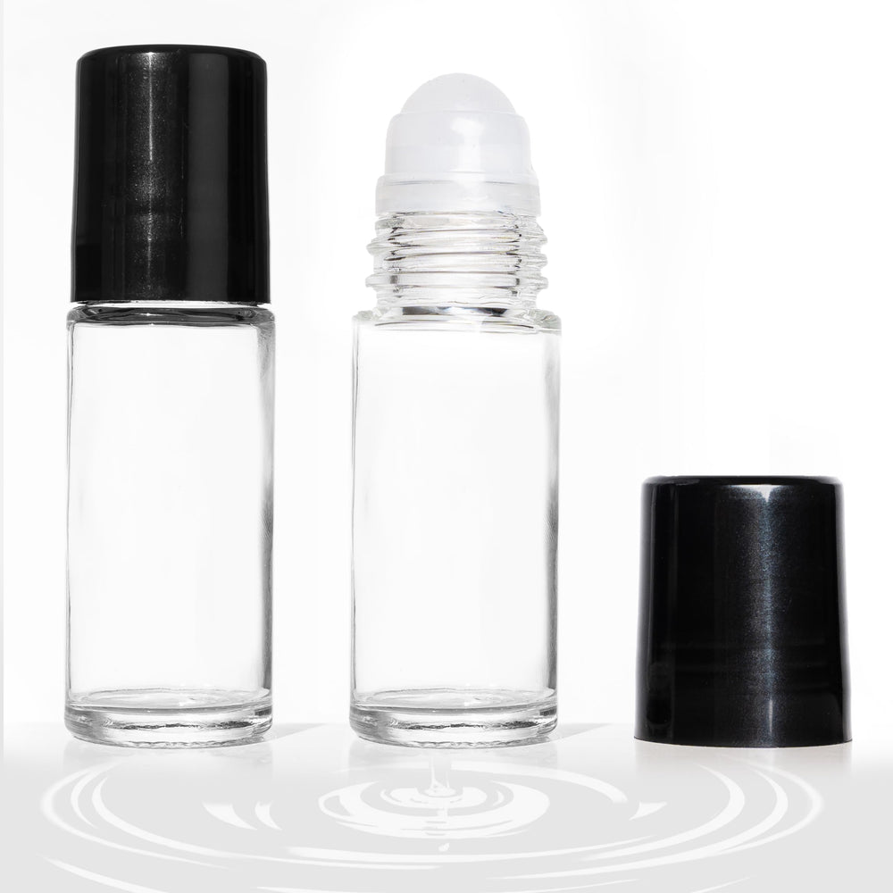 Cchenxxi 2pcs empty glass roller bottles 30ml for oils and perfumes, mess-free application.