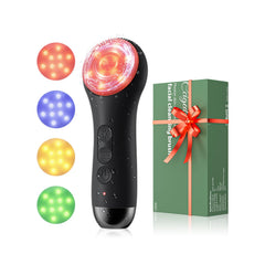 Ccigedy Face Scrubber showing four LED light modes for refreshing cleansing.