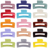 CECIAOAIME rectangle hair claw clip blue for secure, non-slip updos.