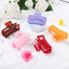 CECIAOAIME rectangle hair claw clip pink for elegant everyday wear.