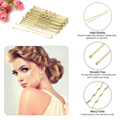 Cehony U-shaped hair pin with smooth tips prevents scalp scratches