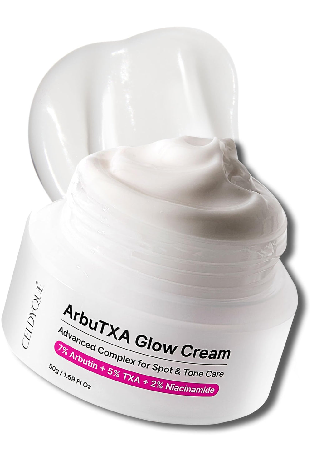 CELDYQUE Arbutina 7% y ácido tranexámico 5% en crema para tono uniforme.