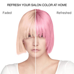 Celeb Luxury Colorwash pastel light pink foam lather deposits color evenly.