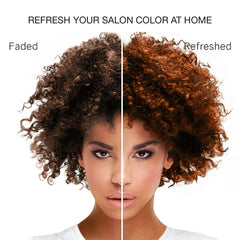 Amber hue of Gem Lites Amber Colorwash highlights warm tone on hair