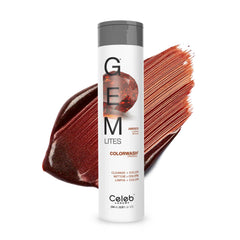 Celeb Luxury Gem Lites Amber Colorwash bottle pour showing color deposition option
