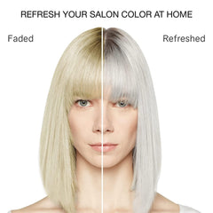 Celeb Luxury Viral Colorwash Extreme Silver pour showcases easy application and even color deposit.