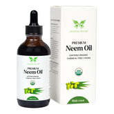 Celestial Psyché Neem Oil 4 oz bottle for daily skin hydration and hair nourishment.