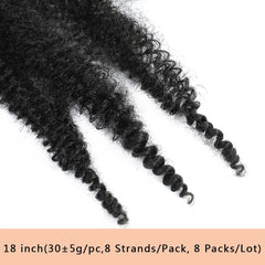 Celie Marley Twist 18-inch color 1B swatch blends with dark hair.
