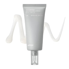 Celimax Dual Barrier Cream en botella, hidratación duradera para piel sensible.