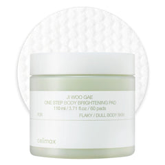 Celimax One Step: pad exfoliante para cuerpo en botella de 110ml, piel suave.