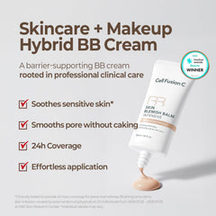 Textura suave de Cell Fusion C Skin Blemish Balm para cobertura natural