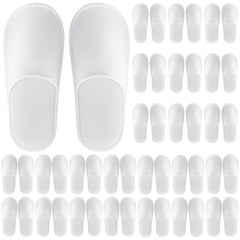 Celmuron 24-pair disposable slippers with soft fleece for guest comfort