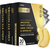 CÉLOR Celor under eye patches in golden packaging for spa-like self-care at home.