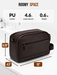 Celvetch dark brown wide-opening design for easy packing and access.