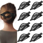 CENTSTAR 8-pack flat black clips for secure all-day hair hold