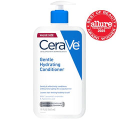 CeraVe Acondicionador con ceramidas y niacinamida; énfasis en cuidado de la barrera capilar.