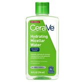 Botella de agua micelar CeraVe, limpia rostro y ojos sin enjuague.