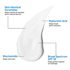 CeraVe AM tiene textura ligera y no grasa para pieles mixtas o grasas.
