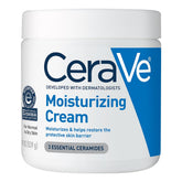 CeraVe crema hidratante 24h en frasco para rostro y cuerpo.