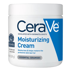 CeraVe crema hidratante 24h en frasco para rostro y cuerpo.