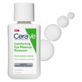 Demaquillante de ojos CeraVe, botella, fórmula bicapas suave que elimina maquillaje resistente.