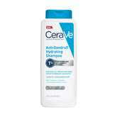 CeraVe Hydrating Anti Dandruff Shampoo bottle pouring to soothe flake-prone scalp